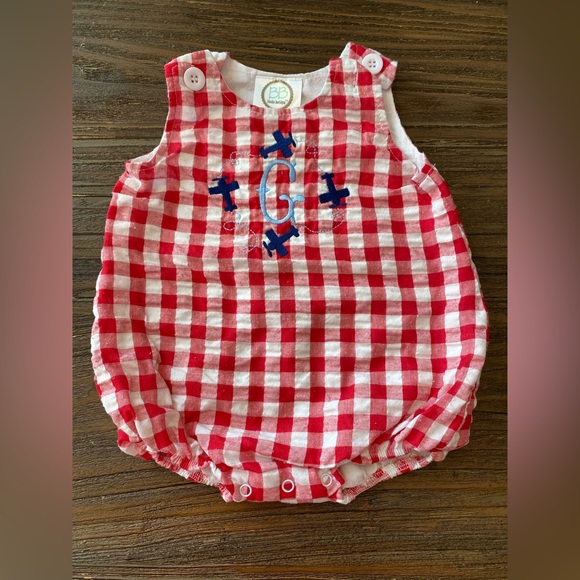 Blanks Boutique One Pieces Red Gingham Bubble With Custom